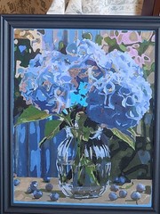 Original Acrylic Hydrangea Still Art