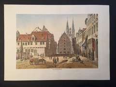 BRUNSCHWEIG LITHOGRAPH 1828 GUSTAV KRAUS FORMAT 42×30 cm – FACSIMILE 1960