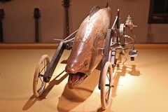 Ron Pippin Original Fish on Wheels sculpture Vary rare fine art