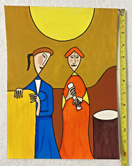 ORIGINAL JOHN AUSTIN WATERCOLOR,12×9″,EL PASO,TEXAS,NUN?PREIST?CATHOLIC?GIFT :)