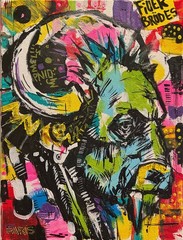 Faris Art -Fiuer Brudes- 11×14 : Neo Expressionism Original Artwork on Canvas