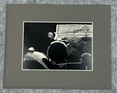 Vintage Mercedes Benz Car Original Scratchboard 5″x7″ Signed Marty Redford Ink