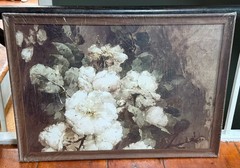 White Flower / Floral Painting, 26″ x 36″, Print, Painting