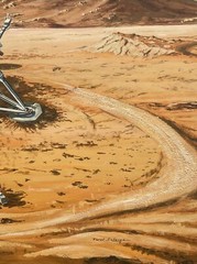Large Space Painting Craft Vintage Technology Nasa Artist Illustration Listed