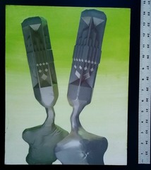 3 D ART~CONCRETE TWINS~BY ANNELISE FREUND~MA ARTIST-LOOK !