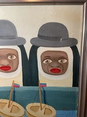 Oscar Arcila Figural Oil Painting “Grand Colombian Merchant Fleet Critics”