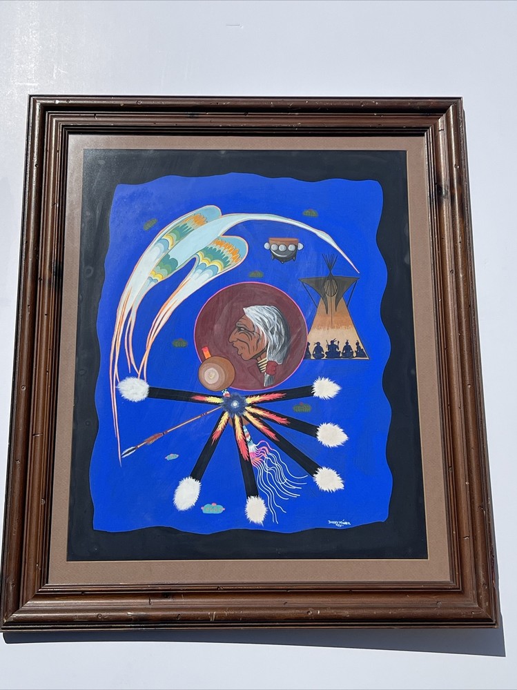 Danny Miller Painting Student Of Blackbear Bosin Native American Indian Tribal
