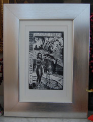 FRAMED PAUL GAUGUIN VINTAGE 1960’S PRINT OF THE WOODCUT „NAVE NAVE FENUA (1894)