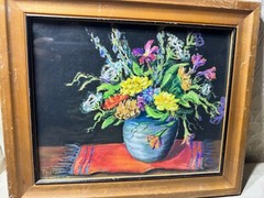 Fern Snyder „Summer Bouquet“ Pastel Painting – Signed And Framed