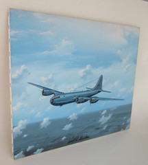 Raymond Waddey Painting B-29 Superfortress, Signed WASP, Dora D. Strother 20×24″