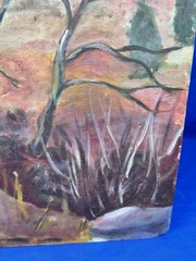 C.1965 Oil on Canvas Board Landscape 20″ x 16″ Hazel Wellington, Somerville MA