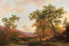 The broad scenery in the evening Oil painting Giclee Art Printed on canvas L3646