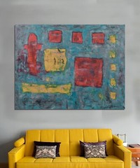Mark Little original￼ canvas￼￼￼ Painting 81” X 62” XL (6ft. 9in)Abstract modern