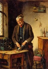Excellent Oil painting hermann kern – Male portrait the bachelors home on canvas