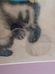 Beautiful Siamese Cat in Chalk Framed and Matted Wood Frame 16.5 x 13.5″ Cute!