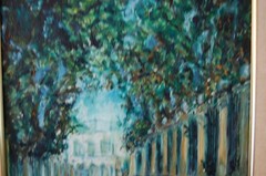 ORIGINAL FRAMED OIL VEDADO TREE LINED STREET OLD HAVANA CUBA ARTIST: HECTO VIDAL