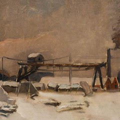 Albert Delaunois (1895-1936) – Framed Early 20th Century Oil, Winter Landscape