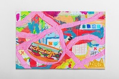 Painting on Wood Color Bright Illustrative Original One of A Kind Pop Art 5×7