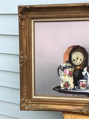 Vintage 1970s 34×46 Original Ethel Best Yesterdays Treasures Framed Painting