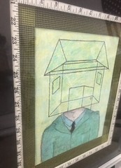1990’s DENIS GASTON ORIGINAL PASTEL DRAWING “IDEAL HOME EXISTING IN YOUR MIND”