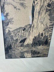 John F Primoshic 1937 „Colorado Rocky Mountains“ Pen & Ink Drawing – Framed
