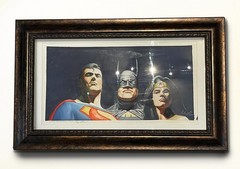 Superman painting BATman Painting- Justice League Alex Ross painting wonder wo