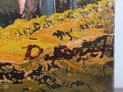 Vtg Original Mountain Cabin by the River Oil Painting Signed 8″ X 10″ Unframed