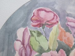 41X42Cm Painting Signed Vintage Floral Artwork By The Painter G. Pancaldi P14