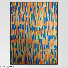 ABSTRACT CANVAS PAINTING „Letters 67“ REASOR Original OOAK Acrylic 9×12