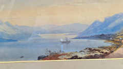 Continental Watercolour C 1827/37 Signed Moia in original Gesso Frame