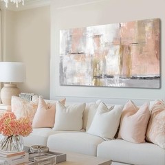 Canvas Art Gold Wall Decor for Girl Pictures for Living Room 40″L x 20″W Pink
