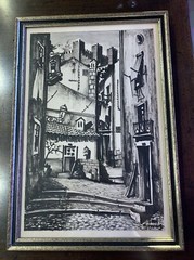 Detroit Hudson’s Original Artwork 1969 European Italian 19×13”