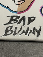 Bad Bunny x Bugs Bunny Hand-Painted Acrylic Canvas Art 11 X 14 In Fan Art Music