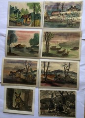 PICK ONE from Minh Duc’s paintings orig size 5.5 x 7.9 in born 1973 VUFA