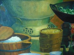 A Still life China or Japan Asian Kitchen Painting from New Mexico by A Horton