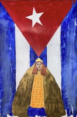 Acrylic On Cardboard Juan Karlos Cuban Beautifull Art 50×32 Cm …“Aqui Todavia“