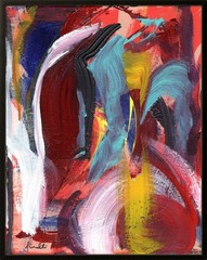 FINELLI ORIGINAL Acrylic Painting High Art Modern Collectible 11×14 COA G10C