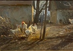 „Chickens on the Farm“ by Søren Melchior Hansen (1908-1978)
