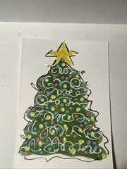 Aceo Christmas Tree Art Card