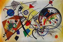 Wassily Kandinsky Transverse Line Abstract Oil Painting Handpainted Repro Canvas