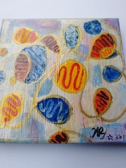 Abstract Original Modern type art Acrylic painted wooden frame canvas sri lanka