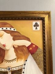 Arbe Berberyan Giclee on Canvas Queen of Clubs Card 9/99 Painting 19 1/4″ x 22″