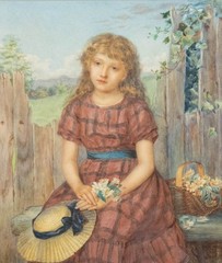Neville Stephen Lytton (1879-1951) – Watercolour, Flower Girl 82