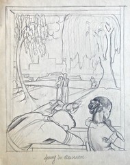 Frances Kirkegaard Colorado Artist (XVIII) Figures in a Park