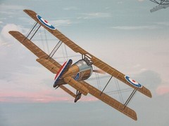 Raymond Waddey Painting WWI British RAF Sopwith Snipe Biplane Combat, 16″x20″