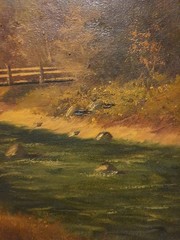 Original Oil Painting Landscape Village Church Signed 49x59cm Oil On Canvas Picture