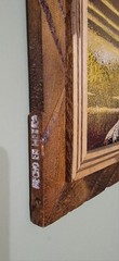 Vintage 70s End Of Trail Velvet Painting Native American Warrior On Canvas