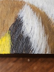 Vicki Sawyer „Charles“ Original Oil Painting European Goldfinch 5″×5″ Signed