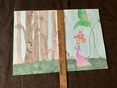 Original watercolor painting by Evita 8y Lithuania unique unframed girls room