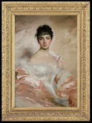 Hand Painted Oil Painting Lady Pink Silk Gown Antique Style Classical Art Decor